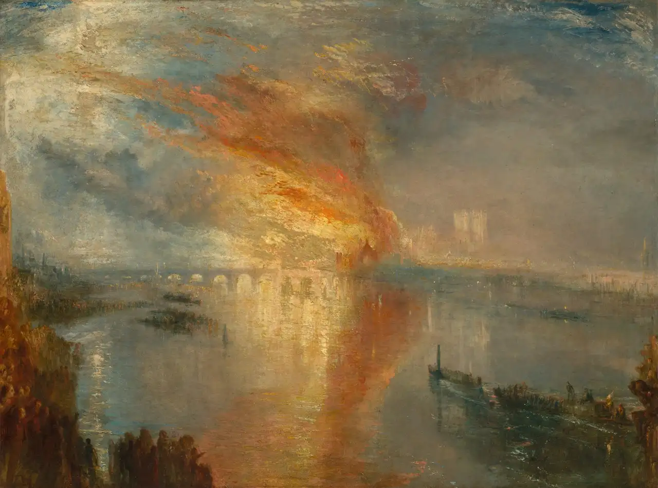 The Burning of the Houses of Lords and Commons by J. M. W. Turner