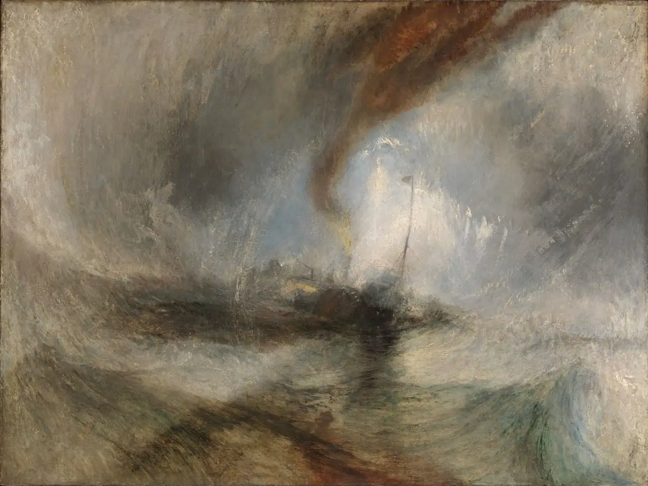 Snow Storm: Steam-Boat off a Harbour's Mouth by J. M. W. Turner