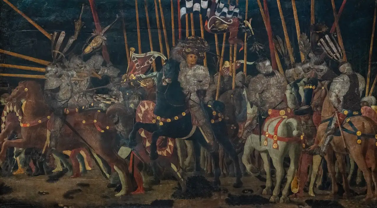 The Battle of San Romano (Louvre panel) by Paolo Uccello