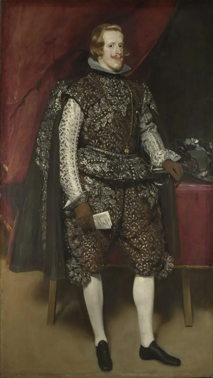 Philip IV in Brown and Silver by Diego Velázquez
