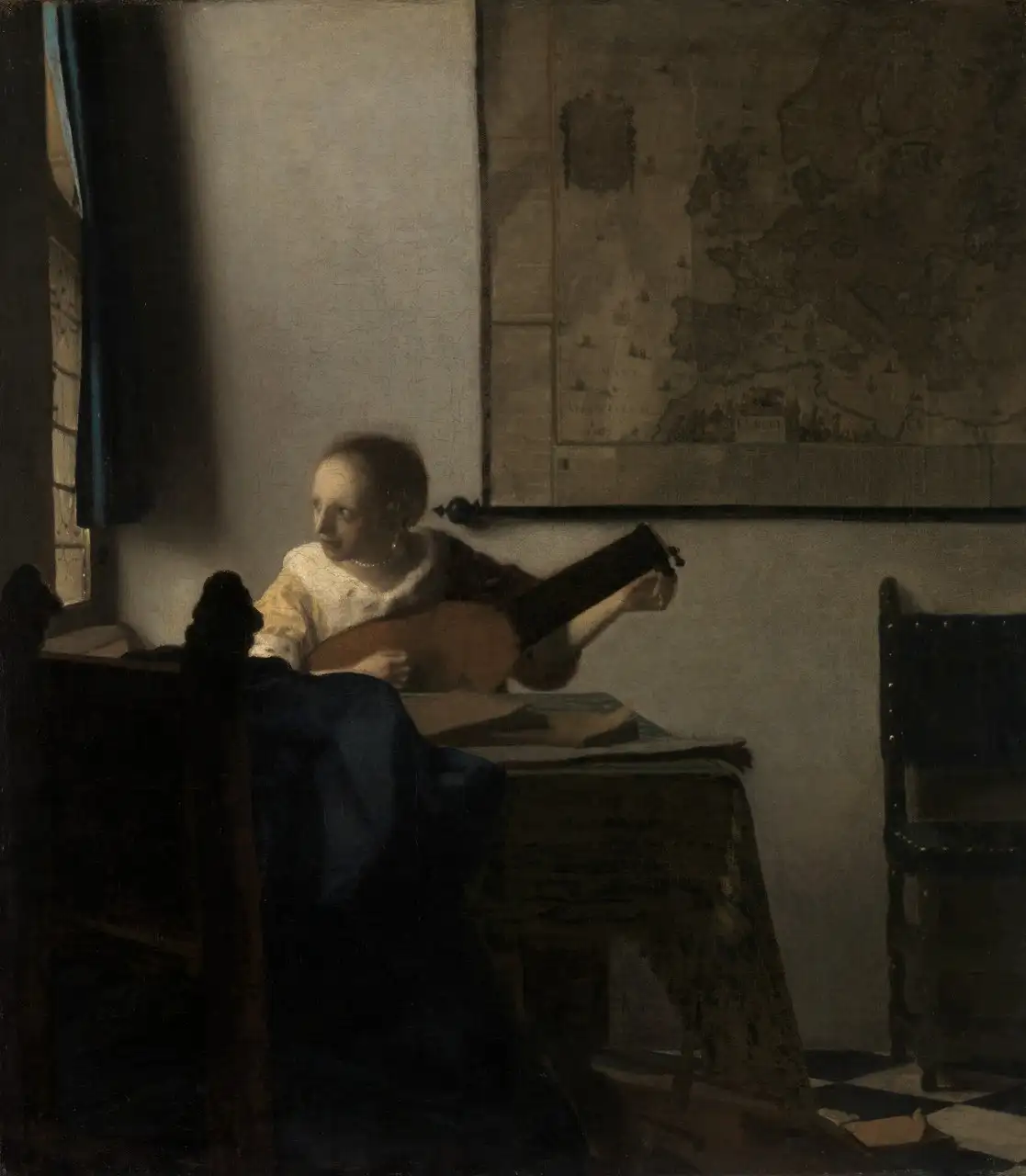 Woman with a Lute by Johannes Vermeer