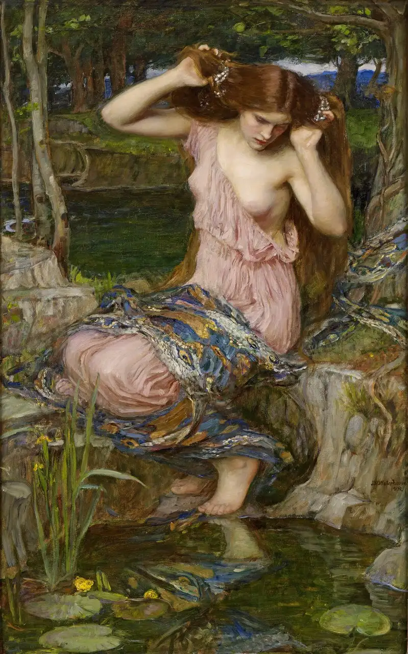Lamia (1909) by John William Waterhouse